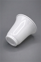Polypropylene white disposable plastic espresso cup 80cc(3 oz) sold in sleeves of 100pcs.